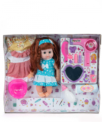 عروسک بی بی با ست لوازم آرایشی بیبی بورن Baby Born کد zd-688doll