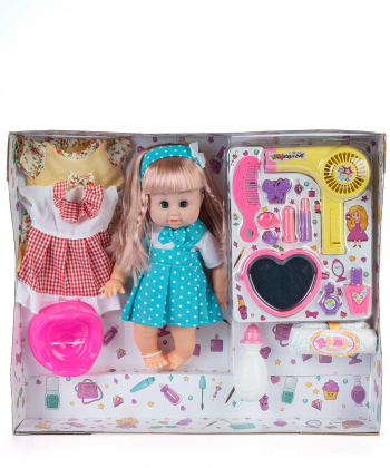 عروسک بی بی با ست لوازم آرایشی بیبی بورن Baby Born کد zd-688doll