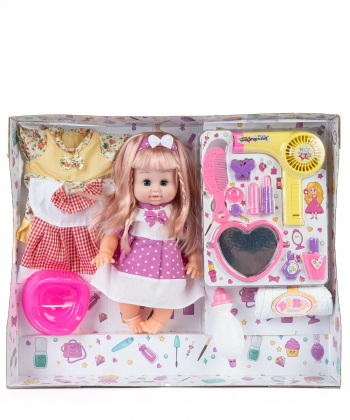 عروسک بی بی با ست لوازم آرایشی بیبی بورن Baby Born کد zd-688doll