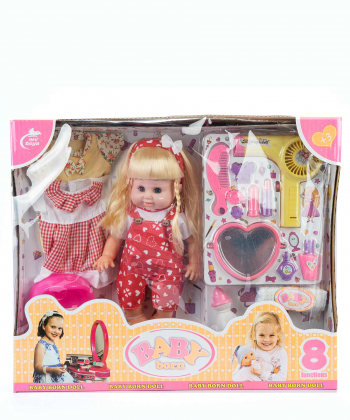 عروسک بی بی با ست لوازم آرایشی بیبی بورن Baby Born کد zd-688doll