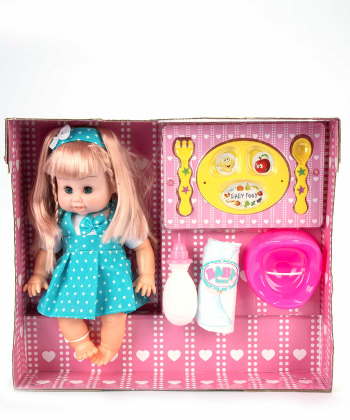 عروسک بی بی همراه با ظروف غذا بیبی بورن Baby Born کد zd-699doll