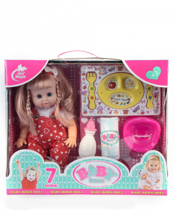 عروسک بی بی همراه با ظروف غذا بیبی بورن Baby Born کد zd-699doll