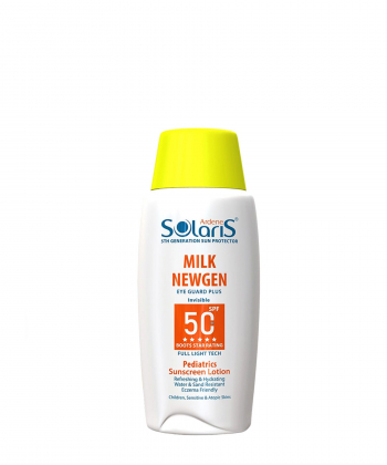 لوسیون ضد آفتاب کودک SPF50 آردن سولاریس Ardene Solaris مدل Milk Newgen حجم 100 میلی لیتر