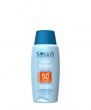 ژل هیدرو ااکلی ضد آفتاب SPF 50 آردن سولاریس Ardene Solaris مدل Clear Newgen حجم 100 میلی لیتر