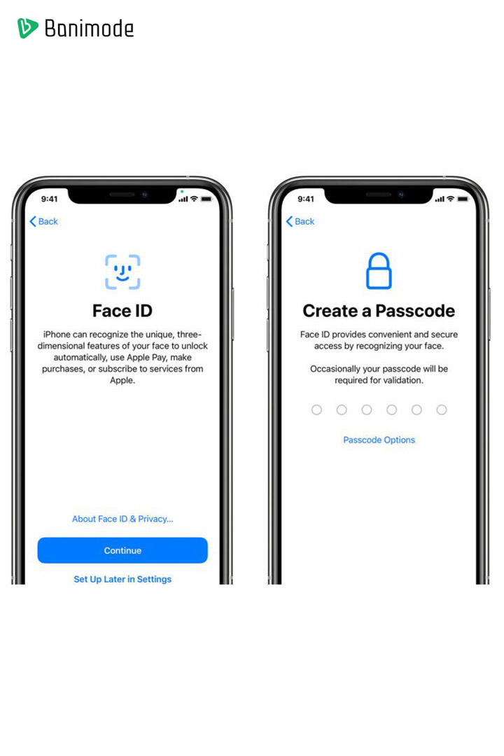 تنظیمات امنیتی: Face ID/Touch ID و رمز عبور