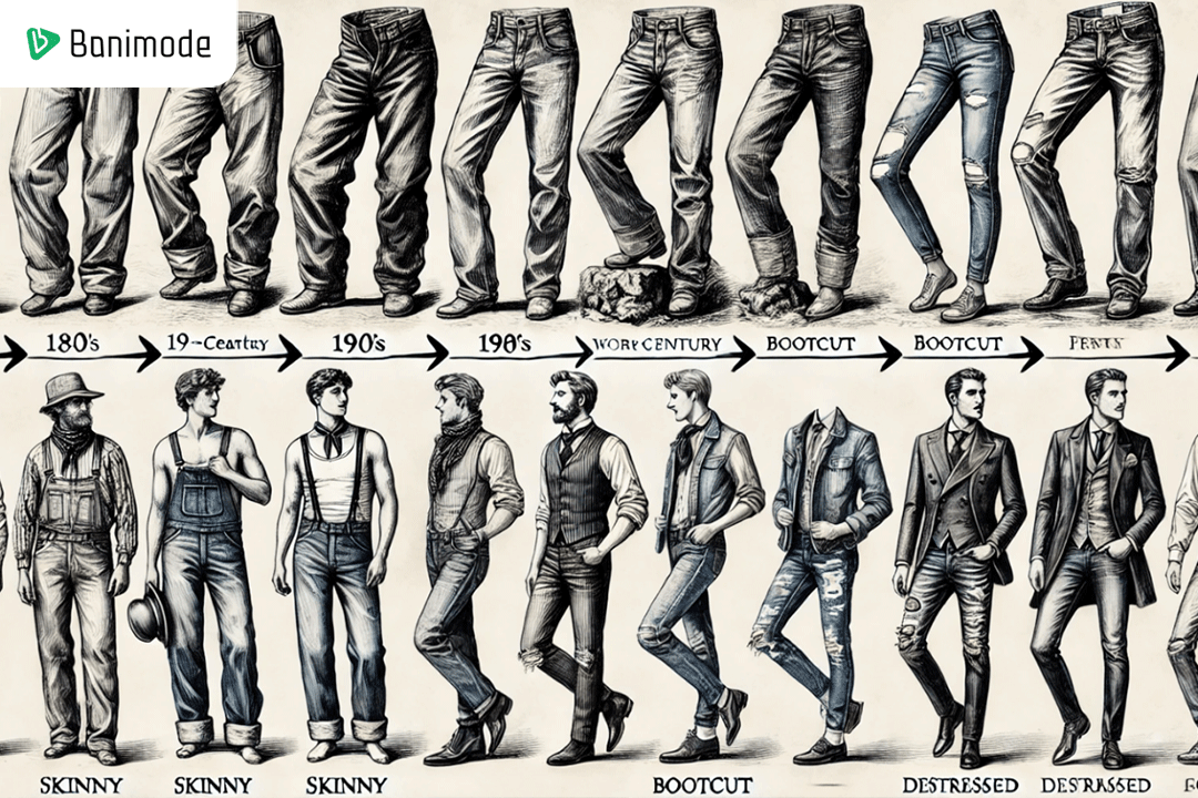 تاریخچه شلوار جین و لباس‌های جین، از ریشه‌های کهن تا ترندها